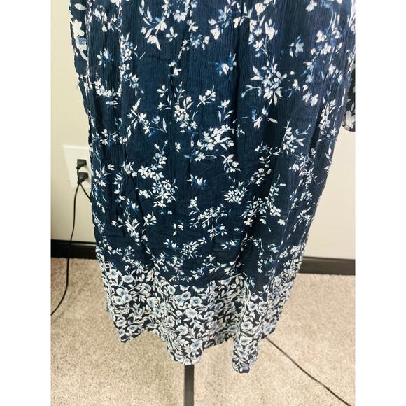 J Jill floral paisley navy tunic dress size XSP - Picture 4 of 12